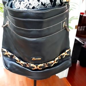Vintage Berrita black leather handbag